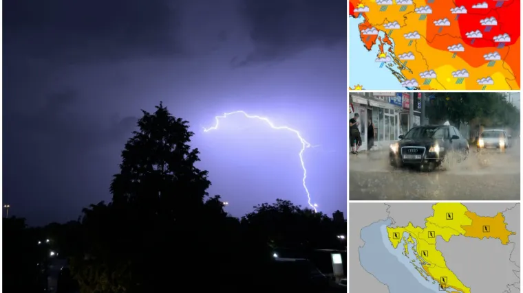 Bit će ne&scaron;to hladnije, stižu snažna grmljavinska nevremena na mahove, evo gdje će biti najopasnije