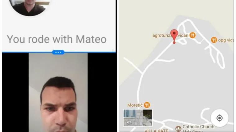 Vozač Ubera u Dubrovniku ukrao mobitel, na slici se vidi kako izgleda i gdje je bio kad ga je uslikao