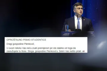 Oproštajno pismo studentice dobilo ovacije Hrvata: 'Dragi gospodine Plenković...'