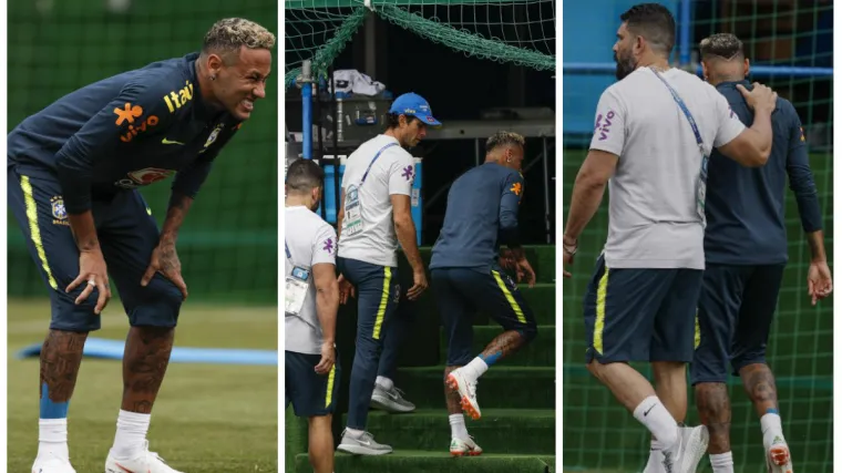Nedovoljno pripremljeni i nedavno pretučeni Neymar u bolovima napustio trening