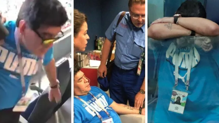 VIDEO Drama u Rusiji: Maradona zavr&scaron;io u bolnici, jedva je do kraja odgledao utakmicu