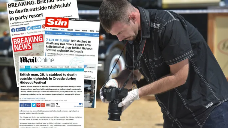 FOTO Ubojstvo na Zrću udarna vijest britanskih tabloida, lokalci ustvrdili: 'Ovo je lo&scaron;e za turizam'