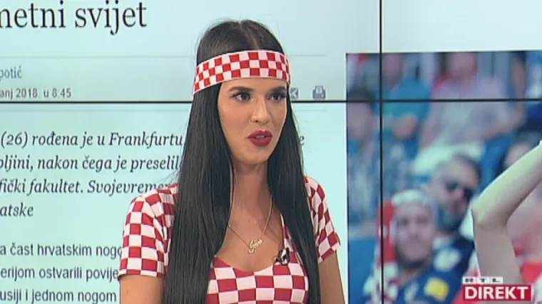 VIDEO Rusi su je prozvali 'srećeno&scaron;om Vatrenih: najljep&scaron;a navijačica u studiju Direkta: 'Bodrit ću na&scaron;e do finala'