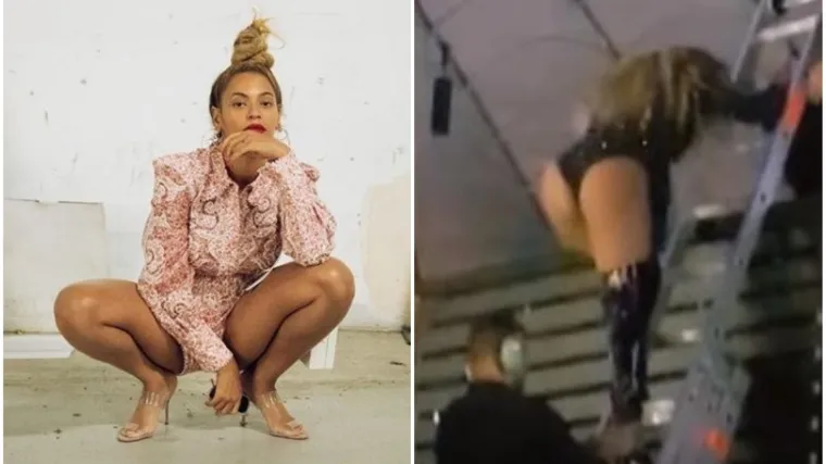 Pokvarila se leteća pozornica na koncertu pa je morala ljestvama, svi su joj vidjeli guzu