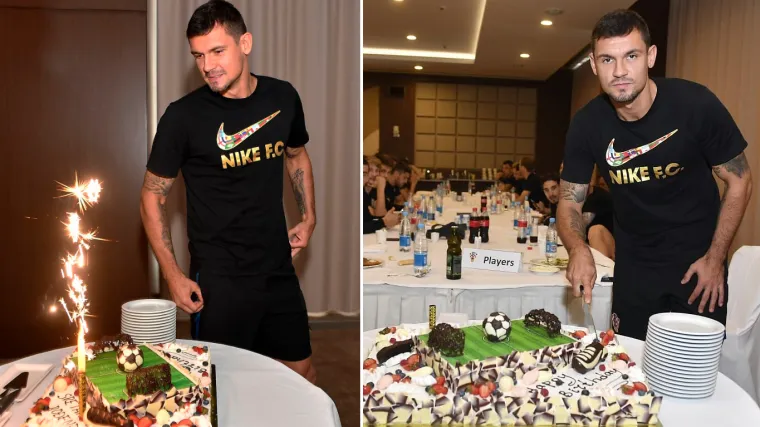 VIDEO Lovren proslavio rođendan: Kovačić ga polio vodom dok je spavao