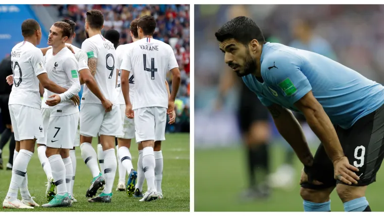 FOTO, VIDEO Francuska je u polufinalu SP-a! Griezmann i Varane Urugvajcima su sru&scaron;ili snove