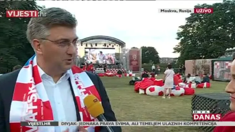 Premijer Plenković za RTL: 'Ne znam jo&scaron; hoću li ući u svlačionicu, ali za vikend ću opet doći u Rusiju'