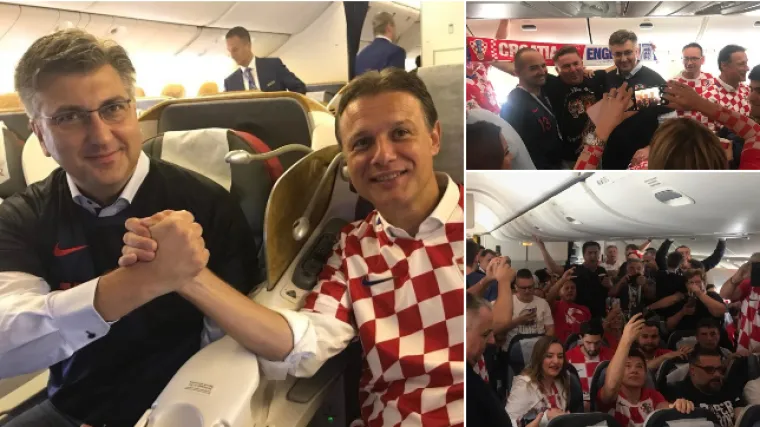 Plenković i Jandroković stigli u Moskvu: Pogledajte kako su tulumarili s uzbuđenim navijačima