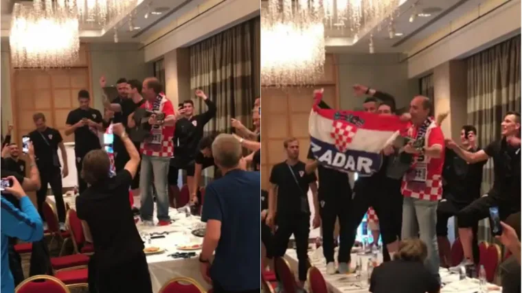 Mladen Grdović i Vatreni pjevali na stolovima; izbornik Dalić objavio snimku!