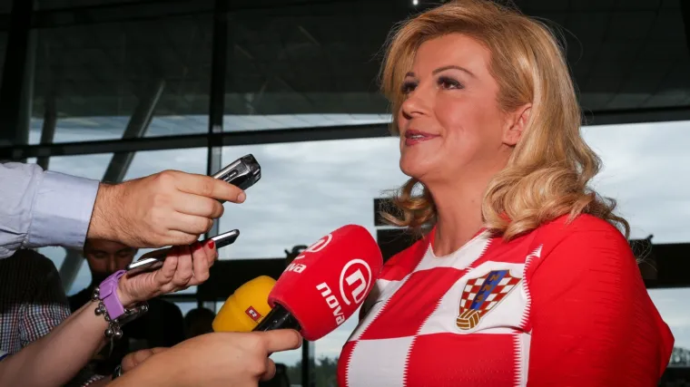 Dočekao ju izbornik Dalić i zahvalio na podr&scaron;ci, ona im poželjela sreću u dana&scaron;njem finalu