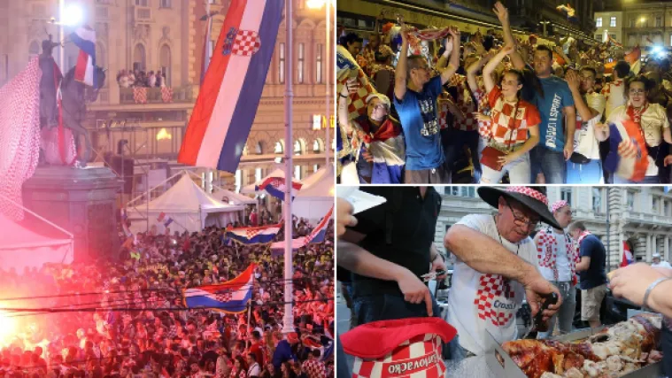 FOTO Cijela Hrvatska slavi uspjeh hrvatskih nogometa&scaron;a