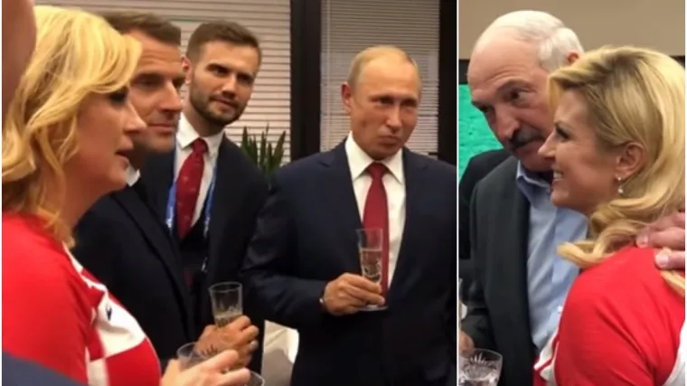 Prilično vesela predsjednica u zagrljaju s 'posljednjim europskim diktatorom'