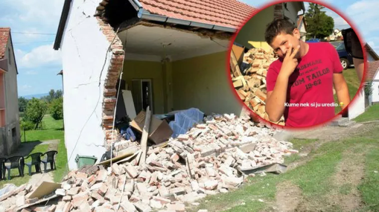 Kamionom uni&scaron;tio starici kuću, a zatim ponosno pozirao ispred nje: 'Kume, nek' si ju uneredio!'