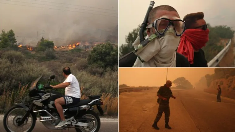 FOTO Požar u Grčkoj: S vatrenom stihijom borilo se 70 vatrogasca uz pet aviona i helikoptere