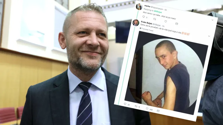 Prijetio Beljaku na Twitteru, a ovaj ga osramotio: 'Nek' vide ljudi kakva si sila!'