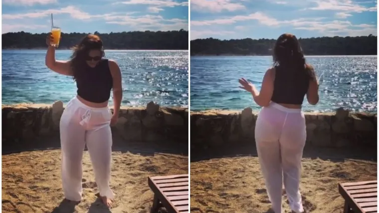 Ispod prozirnih hlača vidjela se sva njezina rasko&scaron;