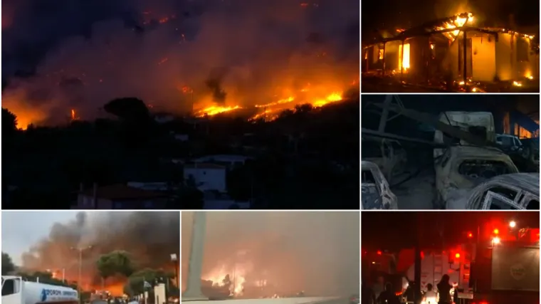 Stanovnici i turisti panično bježe od buktinje u more!