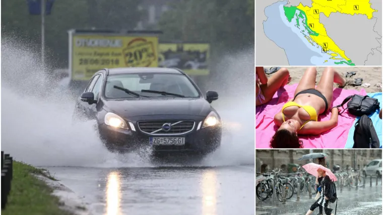 Vrijeme će biti potencijalno opasno, stižu pljuskovi i grmljavina