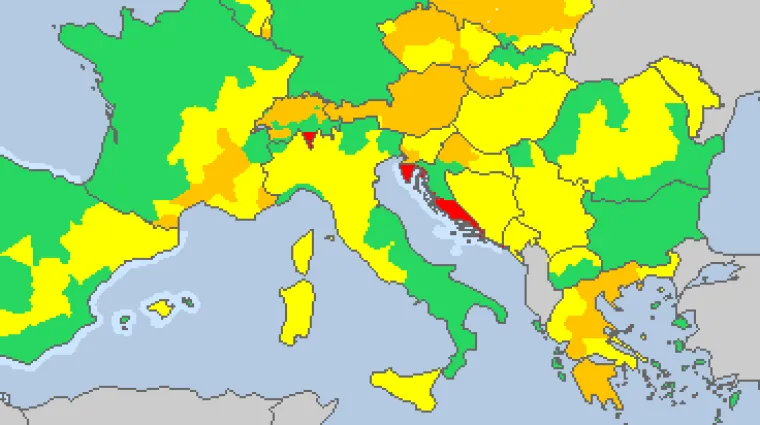 Dalmacija, Istra i Kvarner danas su najopasnija mjesta u Europi - evo gdje će biti najgore