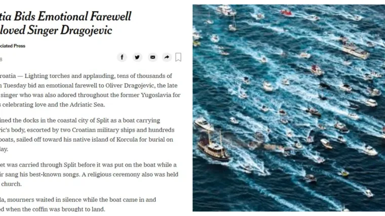 Oliver je stvarno bio 'Legenda': O njemu pi&scaron;u The New York Times i The Washington Post