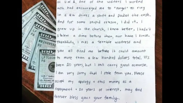 Kao studentica krala novac iz restorana, a 20 godina kasnije iznenadila vlasnicu: 'Molim Vas, primite moju ispriku'