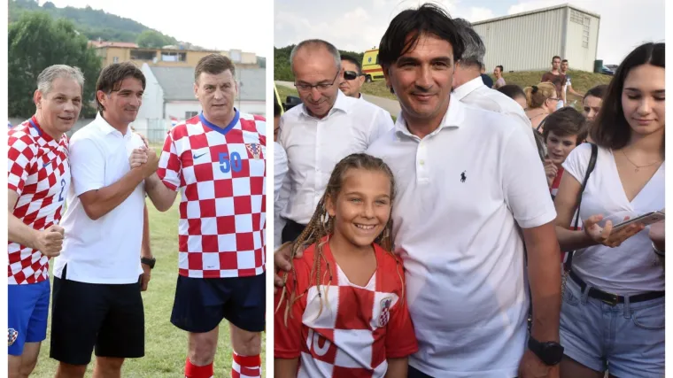 FOTO Izbornik Dalić bio je glavna zvijezda u Kninu, svi su htjeli fotku s njim: 'Svi smo mi ovdje pobjednici'