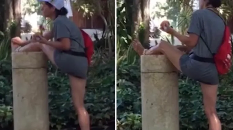 Nečuveno: žena bez pardona brijala noge usred bijelog dana u fontani gradskog parka