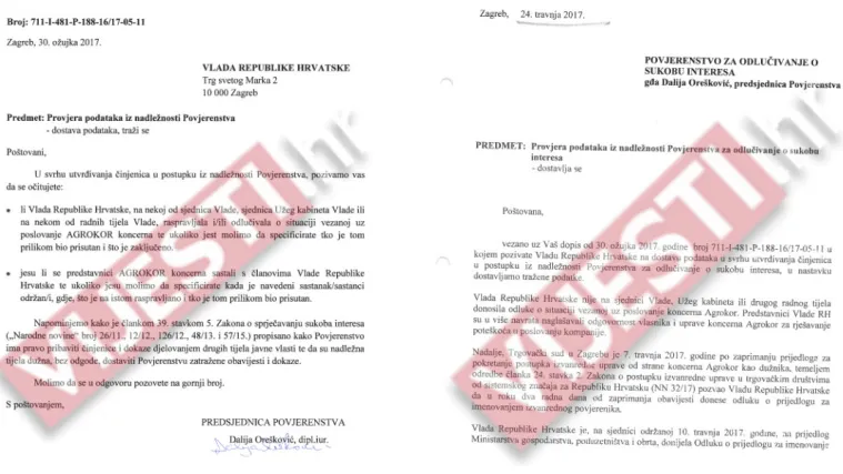 EKSKLUZIVNO OTKRIVAMO Cure novi materijali: Jesu li ovo dokazi da je Vlada u dopisu Povjerenstvu zatajila nekoliko sastanaka?