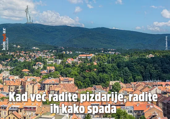 Franjo gleda sa Sljemena