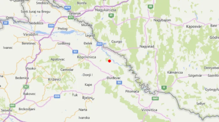 Zatreslo se tlo kod Koprivnice: Epicentar magnitude od 2.9 izmjeren 15km od centra