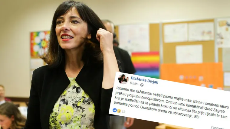 Ministrica Divjak reagirala na potresno pismo majke prva&scaron;ice: 'Ovo je nedopustivo!'