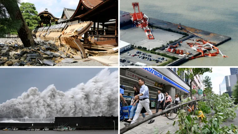 Tajfun Jebi protutnjao Japanom: Poginulo devetero ljudi, vi&scaron;e od 300 ranjenih, o&scaron;tećene kuće i vozila