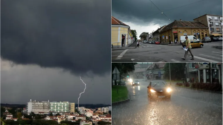 Ogla&scaron;en meteoalarm, već danas poslijepodne stižu grmljavinsko nevrijeme i pljuskovi