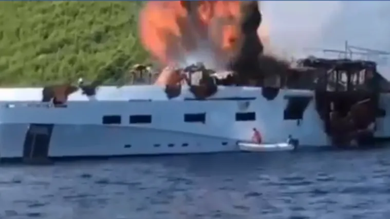 Snimljen trenutak eksplozije na luksuznoj jahti kod Pelje&scaron;ca: Tri vatrogasca ozlijeđena