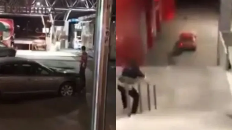 Pijani mladi buntovnik autom bježao policiji niz stepenice gradske tržnice: Pogledajte filmsku potjeru u Banja Luci!