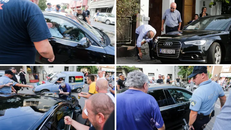 Bijesni roditelji ga gađali jajima: RTL-ove kamere snimile trenutak napada na Bandićev automobil
