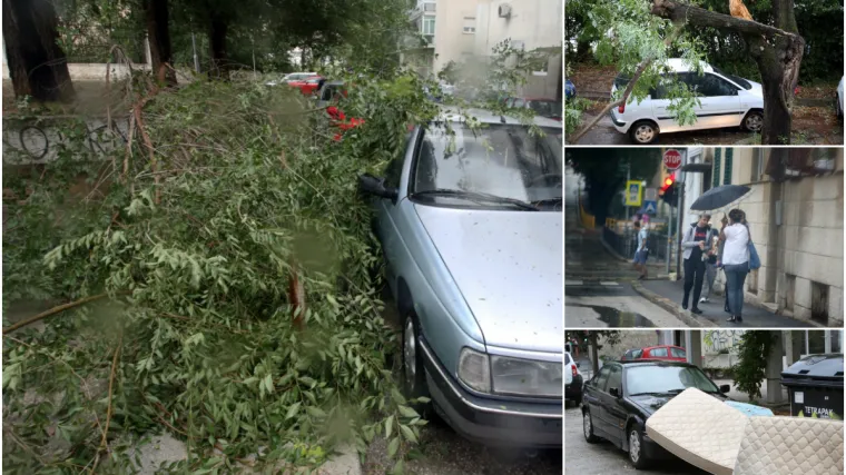 Vjetar čupao drveće, avioni nisu slijetali, valovi visoki pet metara, na Biokovu izmjereno 3,3 stupnja