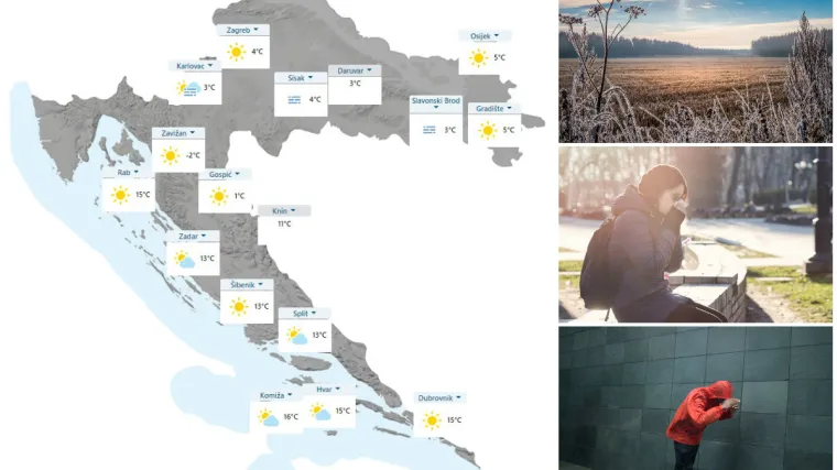 I danas vladaju hladnoća i orkanska bura, no neće jo&scaron; predugo trajati