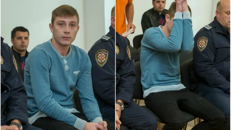 Na sudu u Osijeku mladić (20) skrivao lice od fotografa