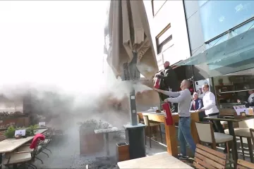 Požar na Cvjetnom: Zapalio se suncobran na terasi restorana