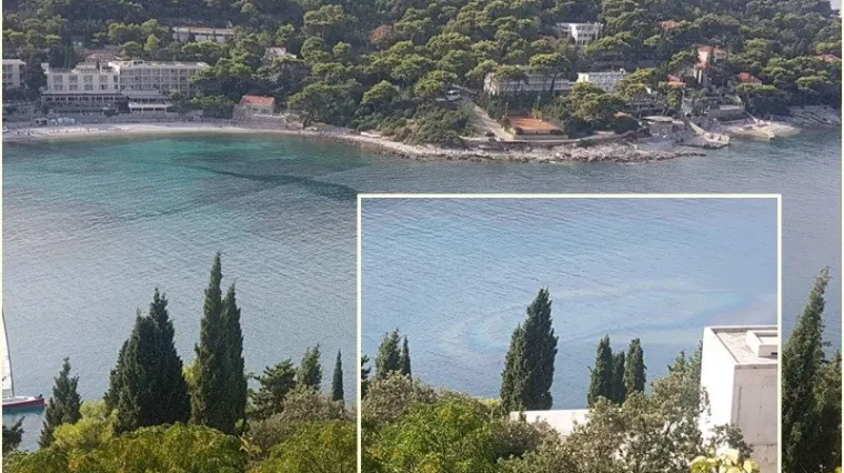 Velika naftna mrlja u uvali Lapad: Djelatnici Kapetanije na terenu