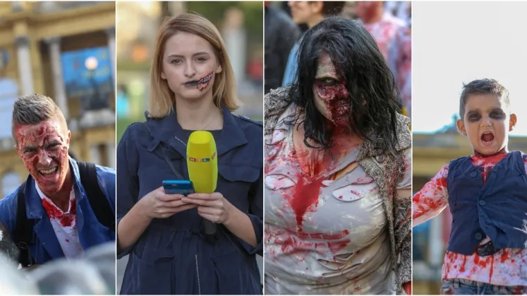 Bili smo na 1. Zombie Walku! Pogledajte kako je izgledao današnji 'hod mrtvaca' po Zagrebu