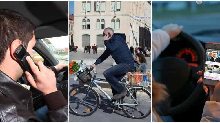 Neoprezni Hrvati: Mobitel koristi 90 posto vozača, 33 posto biciklista i 50 posto pje&scaron;aka