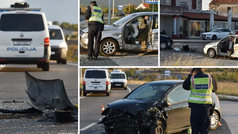 Sudarila se dva auta u &Scaron;ibeniku: Četvero ozlijeđenih, vatrogasci jednu osobu izvlačili iz vozila