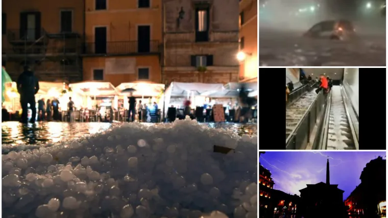 Auti zapeli u debelom ledu nastalom od tuče, vozači bježali glavom bez obzira