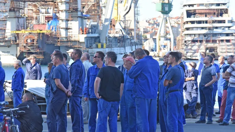 Radnici ponovo u štrajku, plan za restrukturiranje pulskog škvera očekuje se u petak