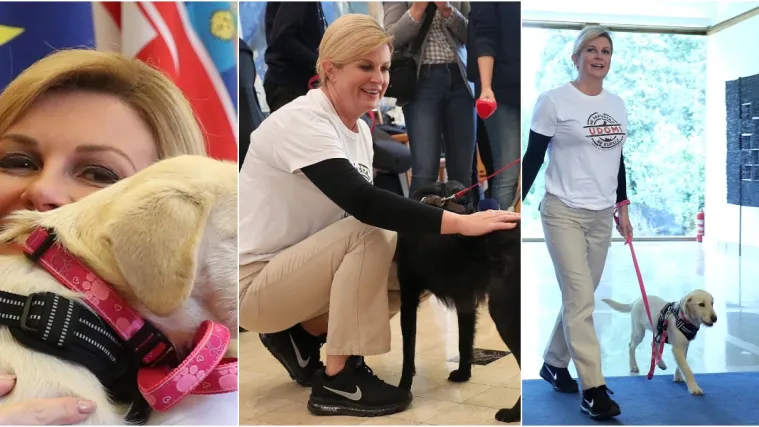 Predsjednica i 'prvi' psić na Danima otvorenih vrata: 'Otkako je Kika do&scaron;la, osjećam se opu&scaron;tenije'