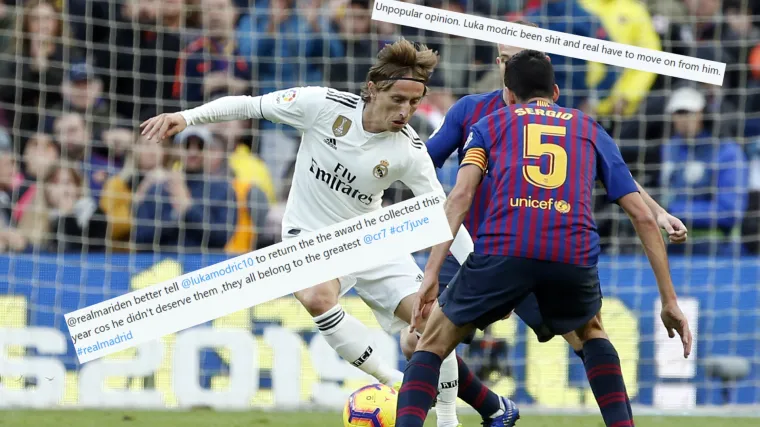 Od vrha do dna u mjesec dana: 'Modrić je g**no! Neka vrati nagradu Ronaldu!'