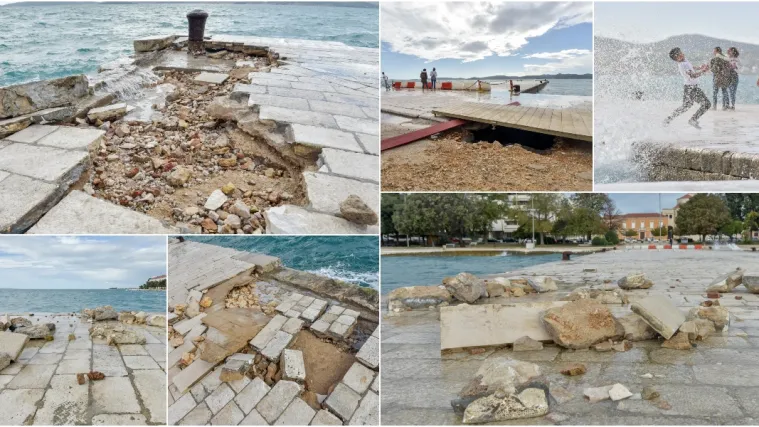 Milijunska šteta u Zadru, građani traže hitnu obnovu: More izbacilo preko stotine kilograma kamenja!