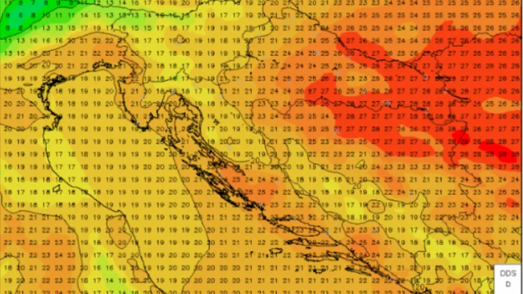Ovako visoku temperaturu u studenom nikad niste doživjeli